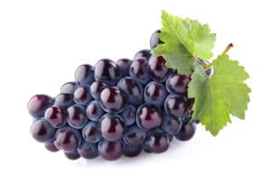 Grapes with leaves